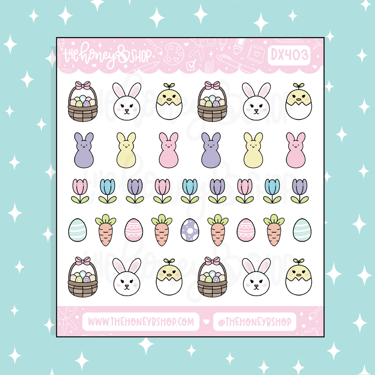 Easter Icons Doodle Sticker