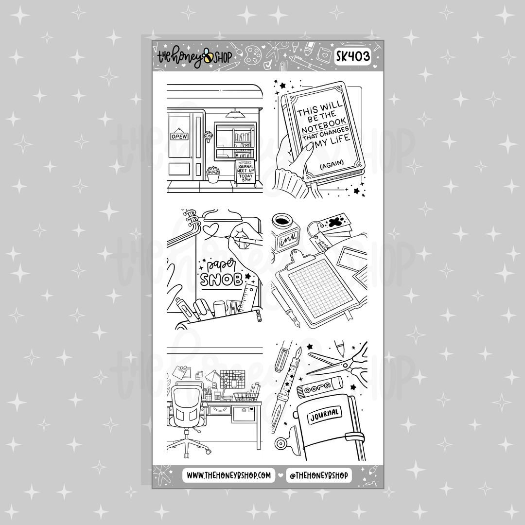 Etiqueta engomada del Doodle de las medias cajas de las duchas | A la carta