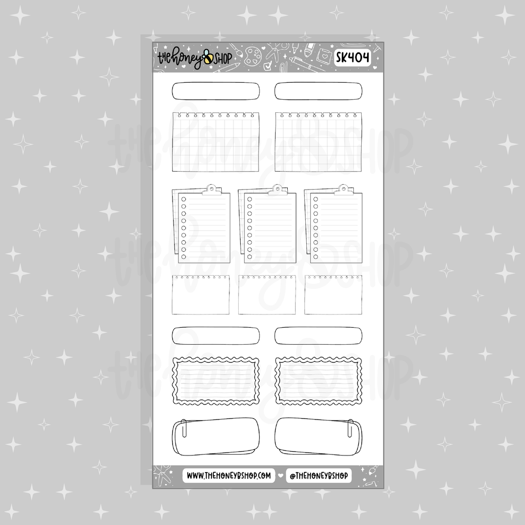 Etiqueta engomada del Doodle de las medias cajas de las duchas | A la carta