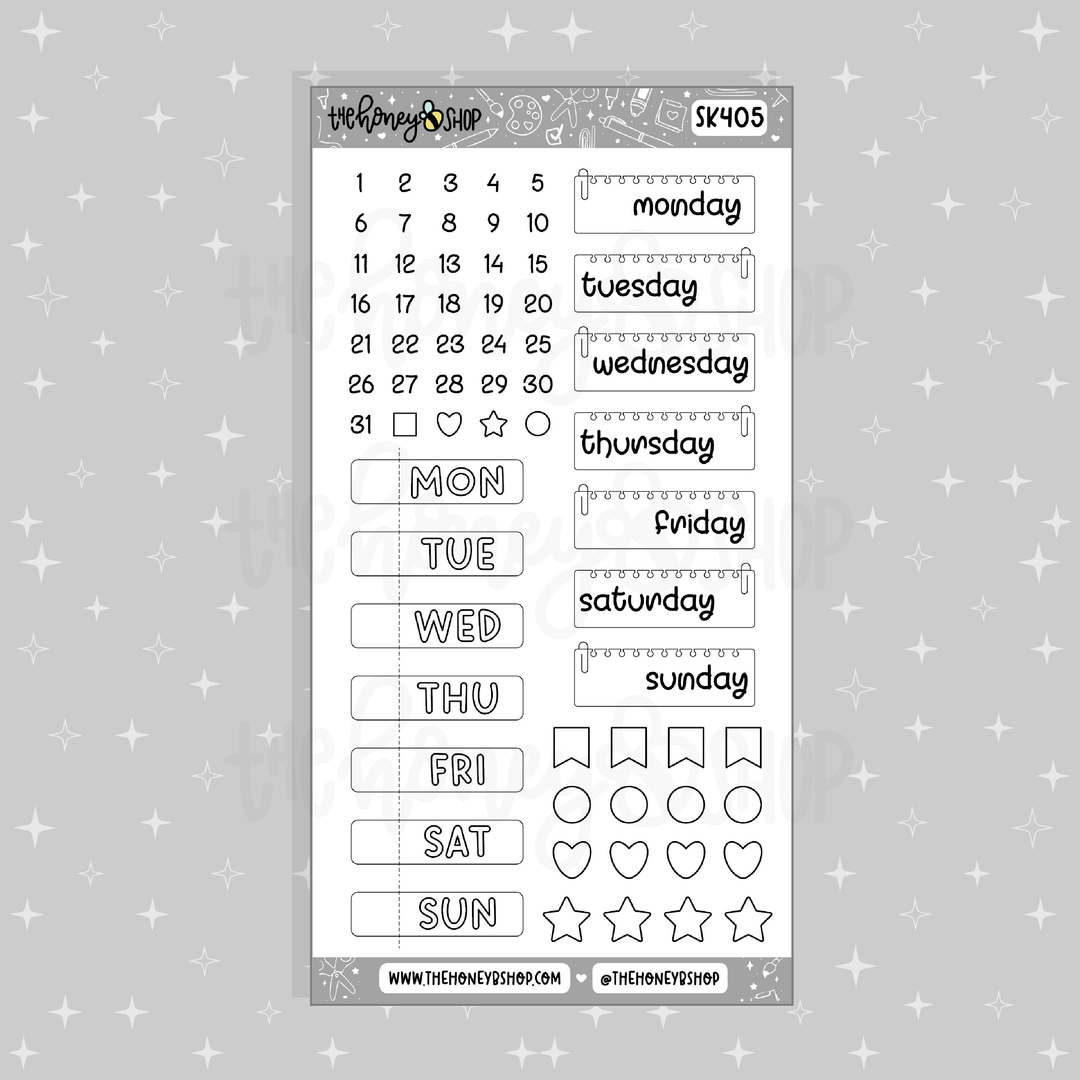 Etiqueta engomada del Doodle de las medias cajas de las duchas | A la carta
