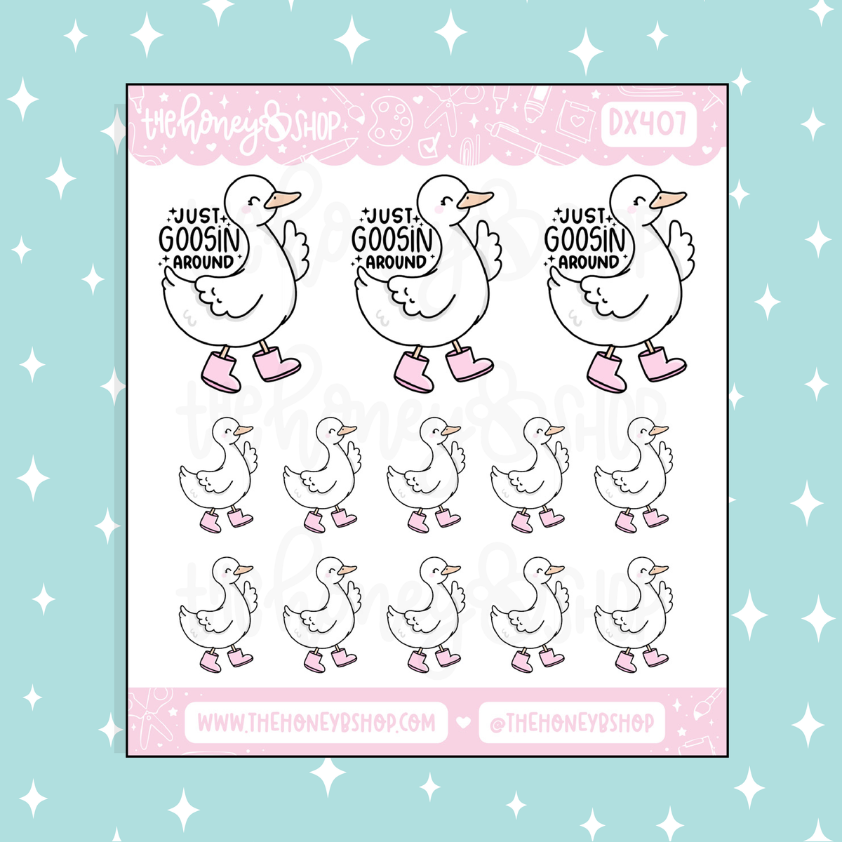 Just Goosin' Around Goosey Doodle Sticker