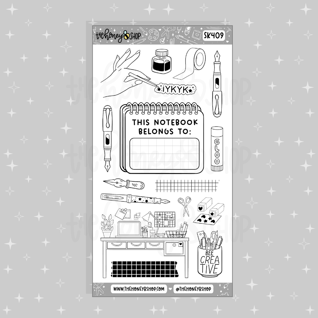 Etiqueta engomada del Doodle de las medias cajas de las duchas | A la carta