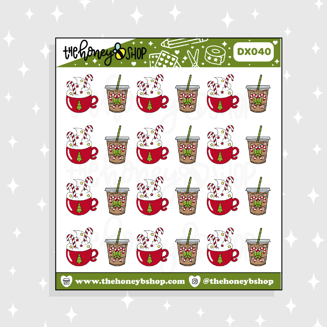 Christmas Beverages Doodle Sticker