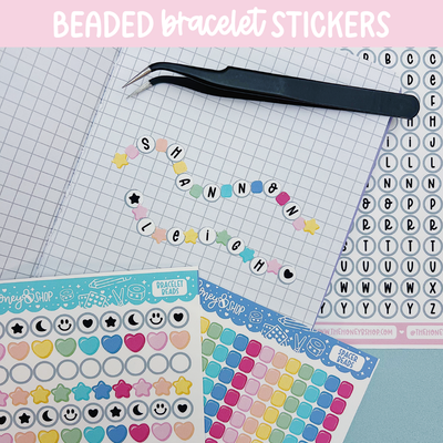 DIY Beaded Bracelet Sticker Bundle | 3 Sheets Included