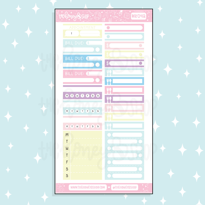 Sanrio Ice Cream Weekly Kit Doodle Sticker | Choose Your Sheets!