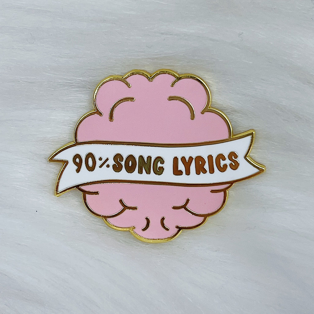 90% Letras de canciones Pin esmaltado ? Chapado en oro