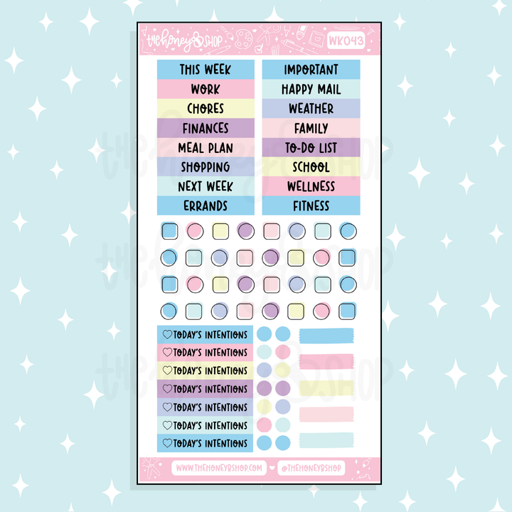 Sanrio Ice Cream Weekly Kit Doodle Sticker | Choose Your Sheets!