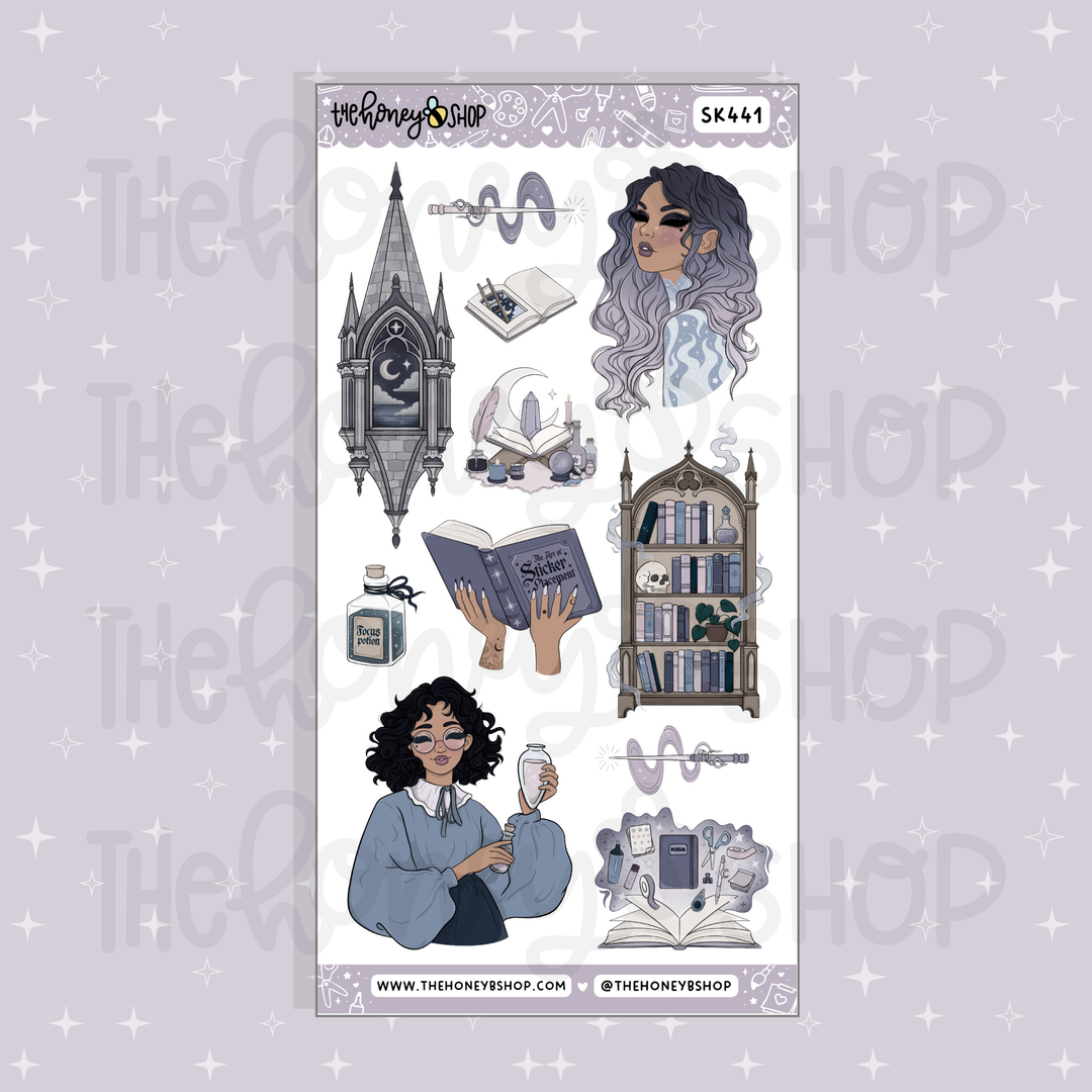 Sticker Sorcery Babe Deco | Doodle Sticker Sheet