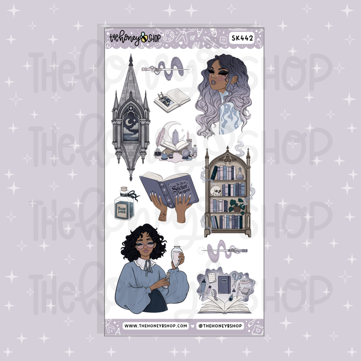 Sticker Sorcery Babe Deco | Doodle Sticker Sheet