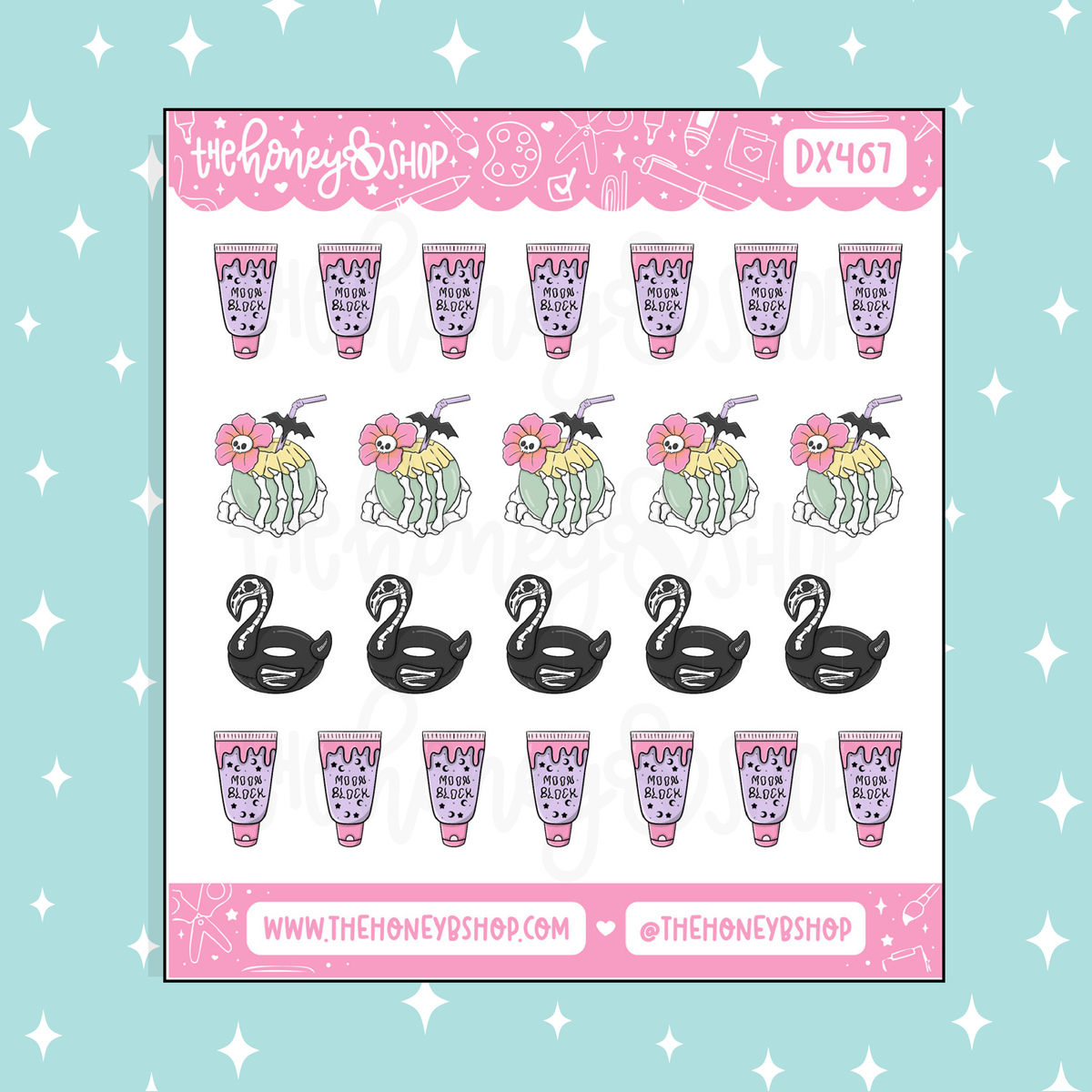 Spooky Summer Icons Doodle Sticker | June Patreon