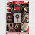 Feliz Navidad Foto Cajas Completas Doodle Pegatina