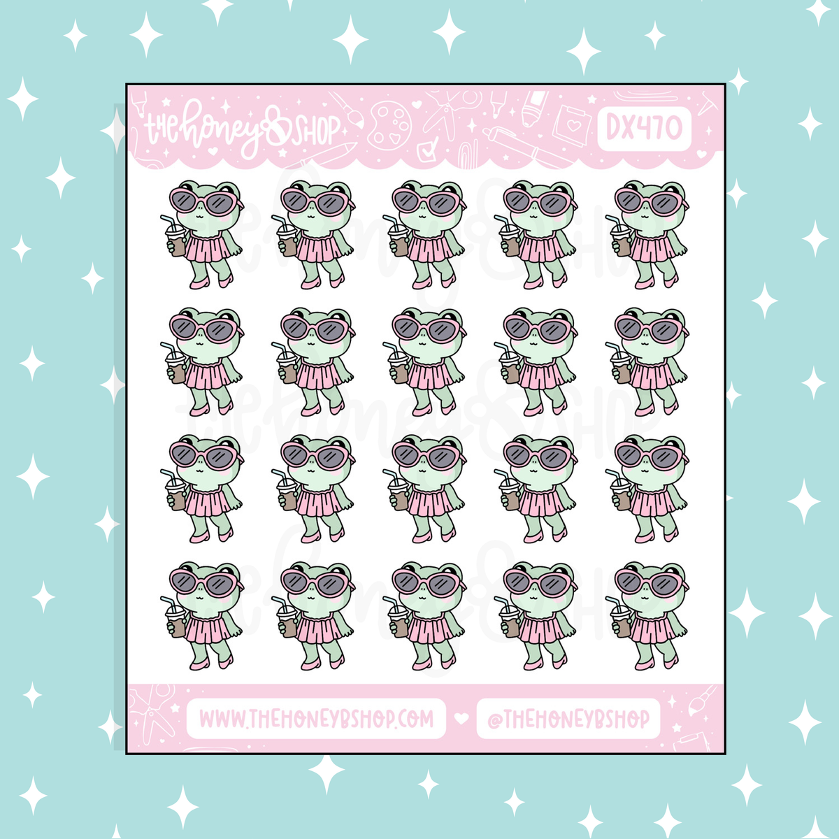 IT Girl Froggy Doodle Sticker