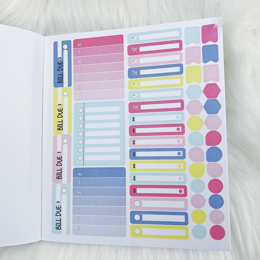 Carnival Cutie Sticker Book | Matte Sticker Paper | 10 Pages | Holographic Foiled