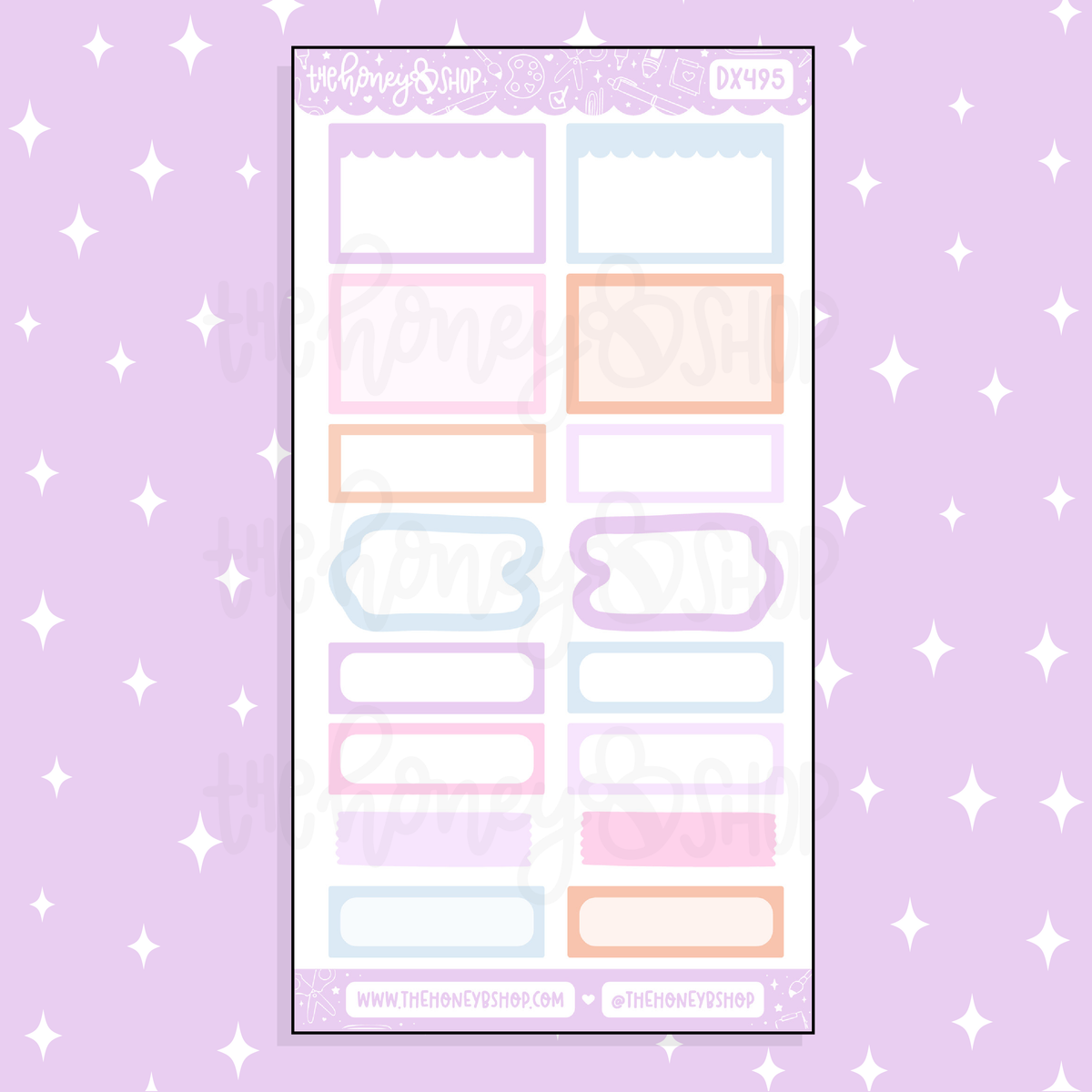 Bookish Halloween Half Boxes Doodle Sticker