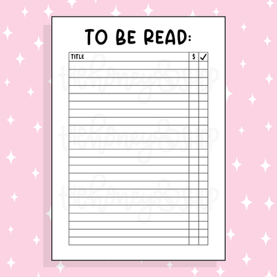 To Be Read Bee-6 Full Page Sticker | B6 Size 5x7 | Choose Your Color Option!