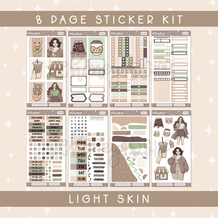 Beary Cafe | Deluxe Digital Babe Box - Printable Stickers &amp; Clipart
