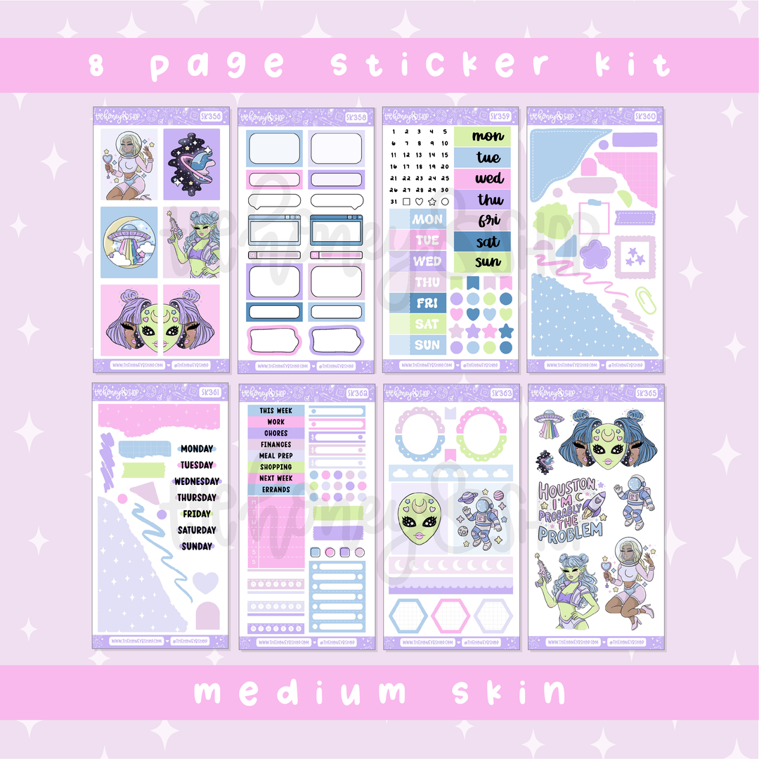 Cosmic Cuties | Deluxe Digital Babe Box - Printable Stickers &amp; Clipart