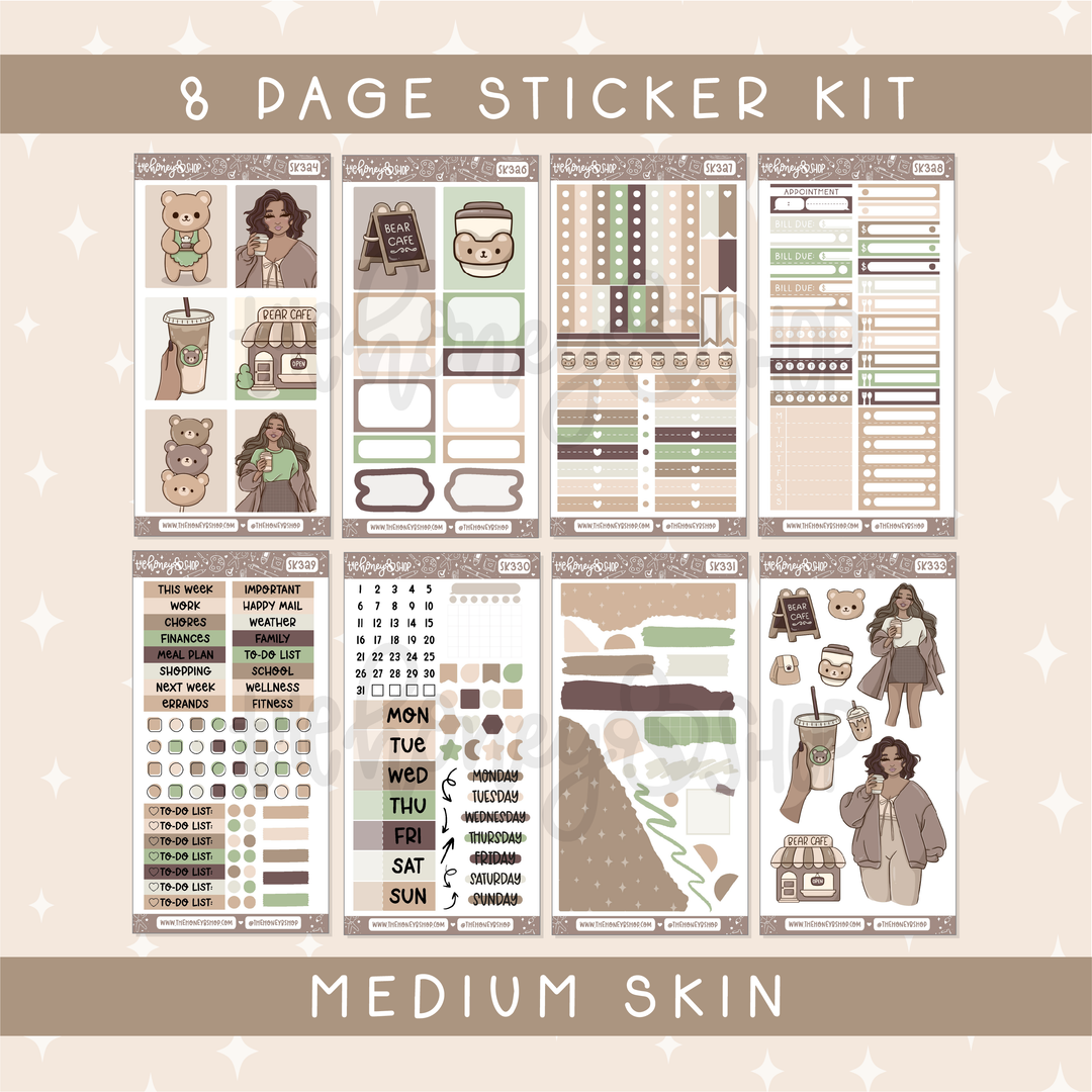 Beary Cafe | Deluxe Digital Babe Box - Printable Stickers &amp; Clipart