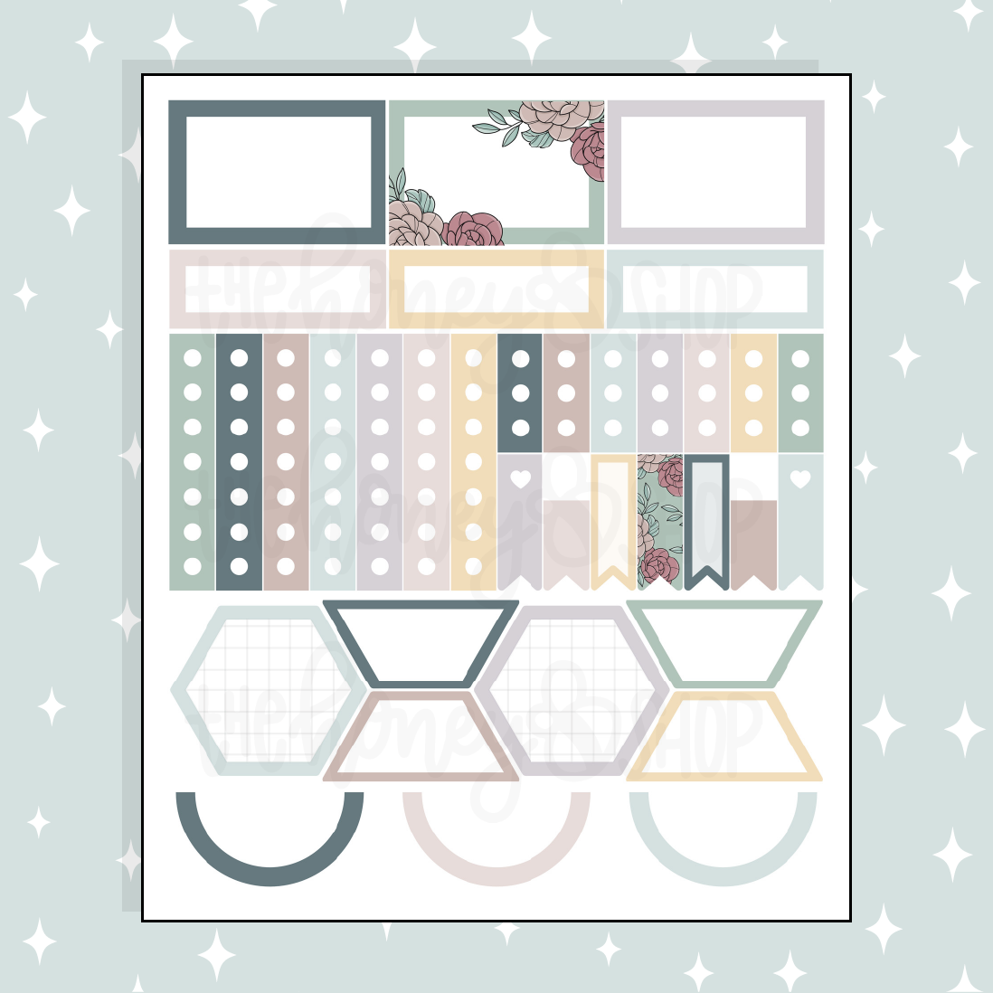Reset Half Boxes + Checklists Doodle Sticker | A La Carte