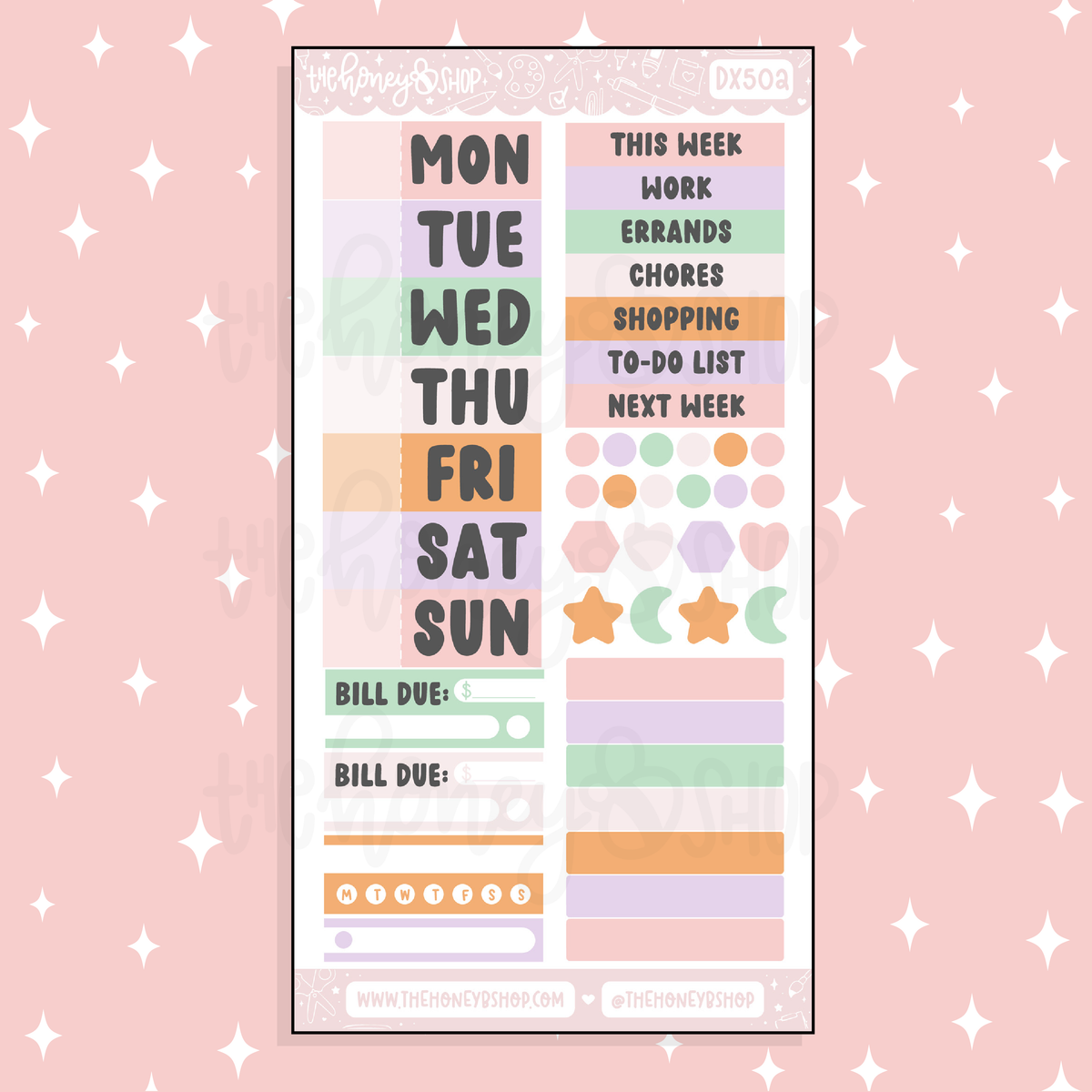 Coquette Halloween Functional + Date Headers Doodle Sticker