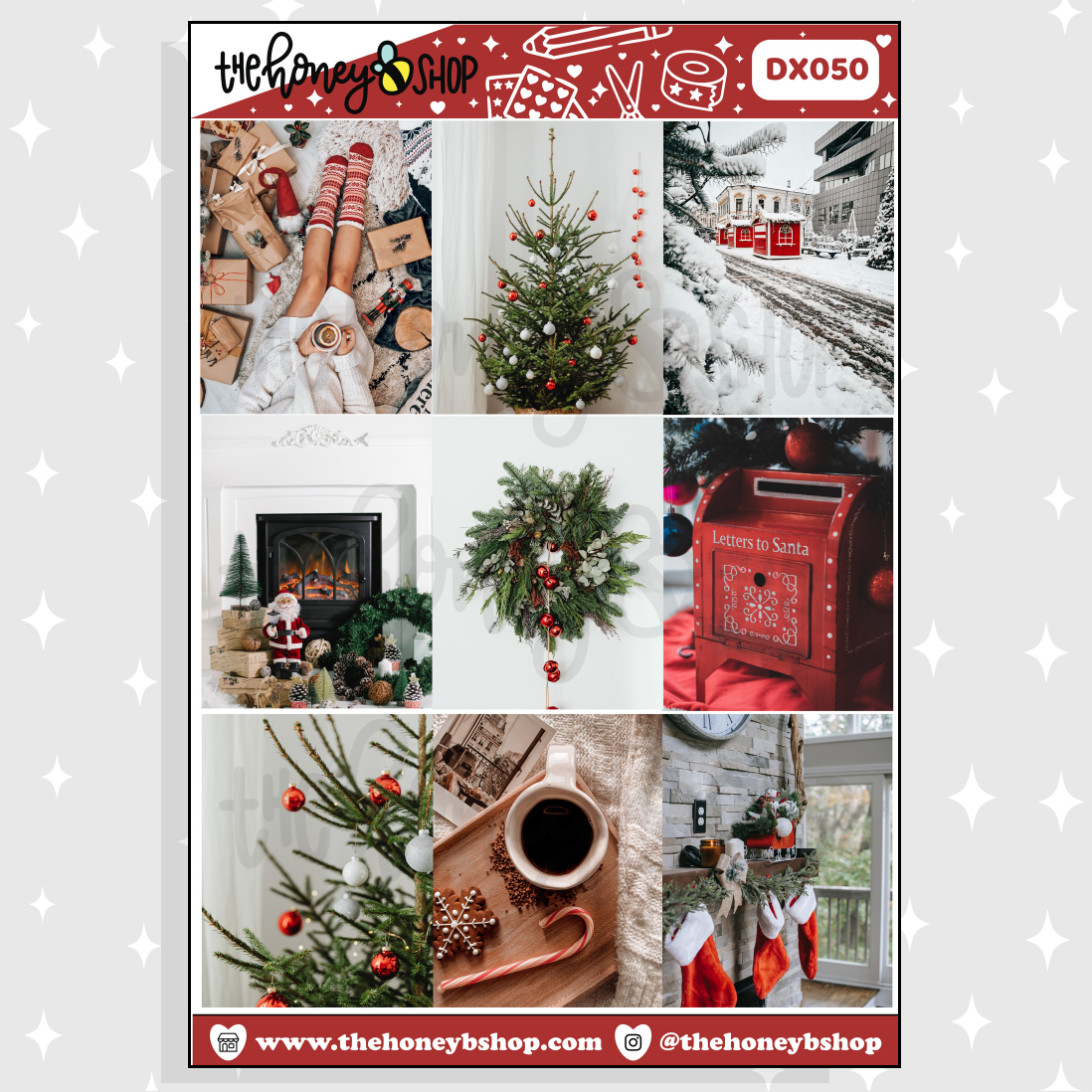 Letters To Santa Christmas Photo Full Boxes Doodle Sticker