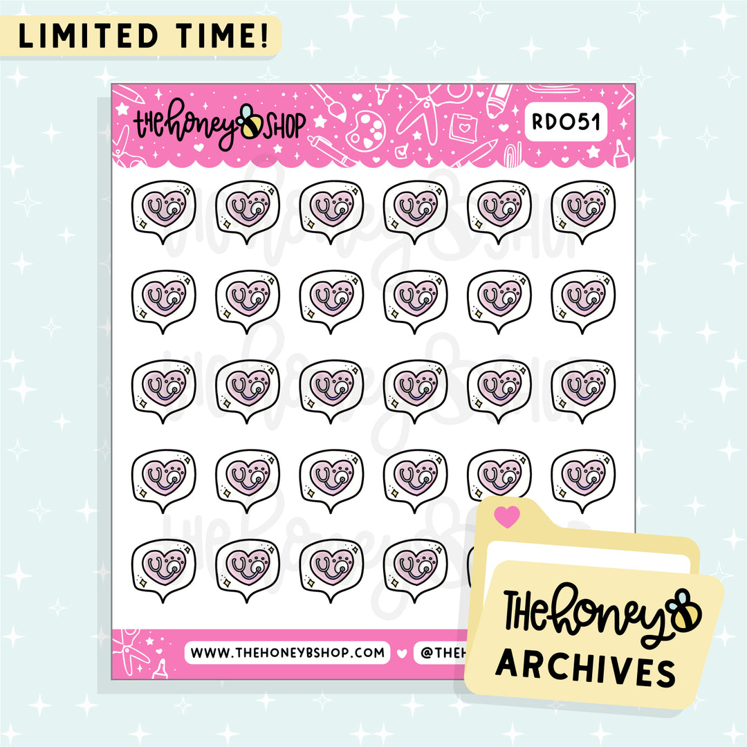 Vet Bubbles Doodle Sticker Sheet | TheHoneyB Archive