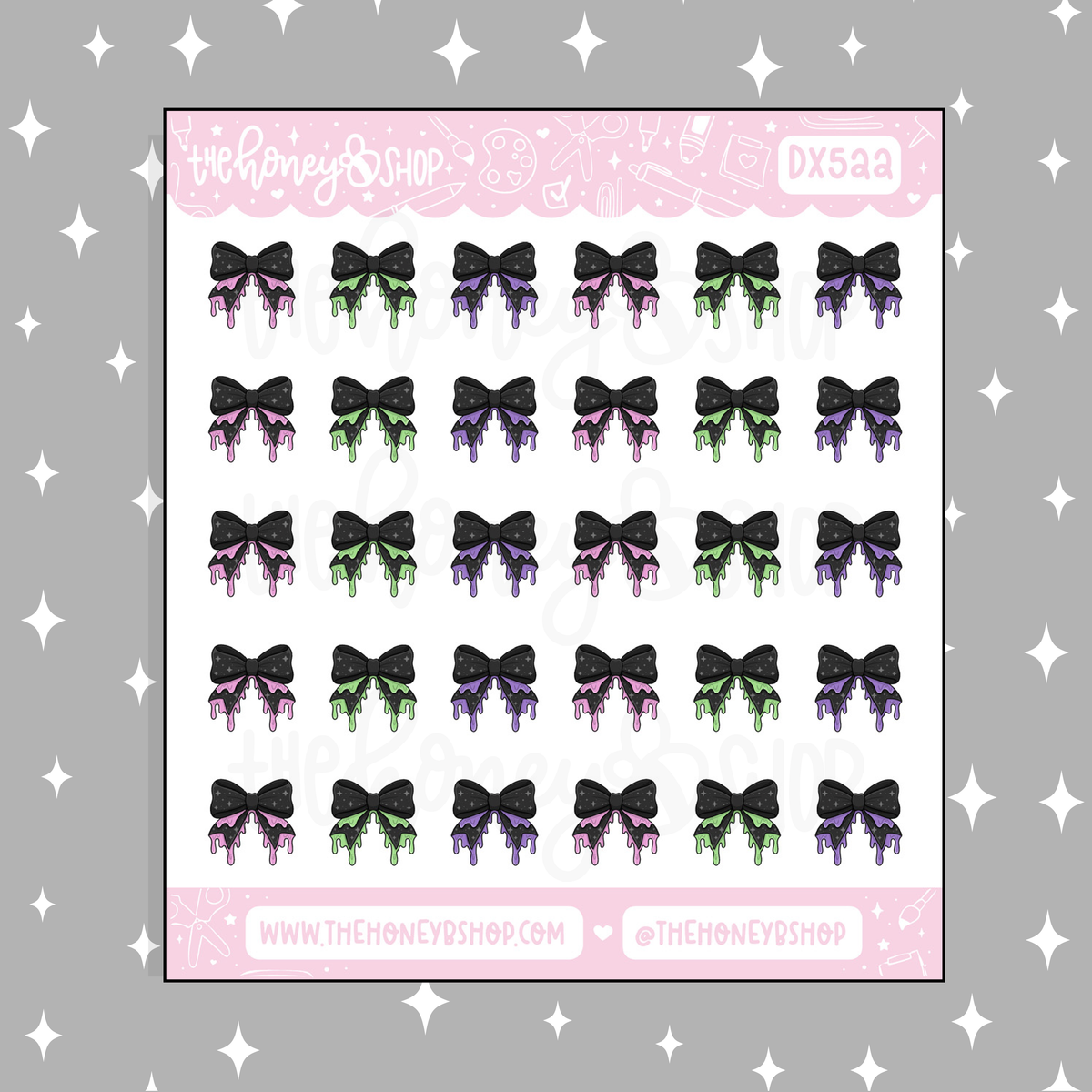 Drippy Bows Doodle Sticker