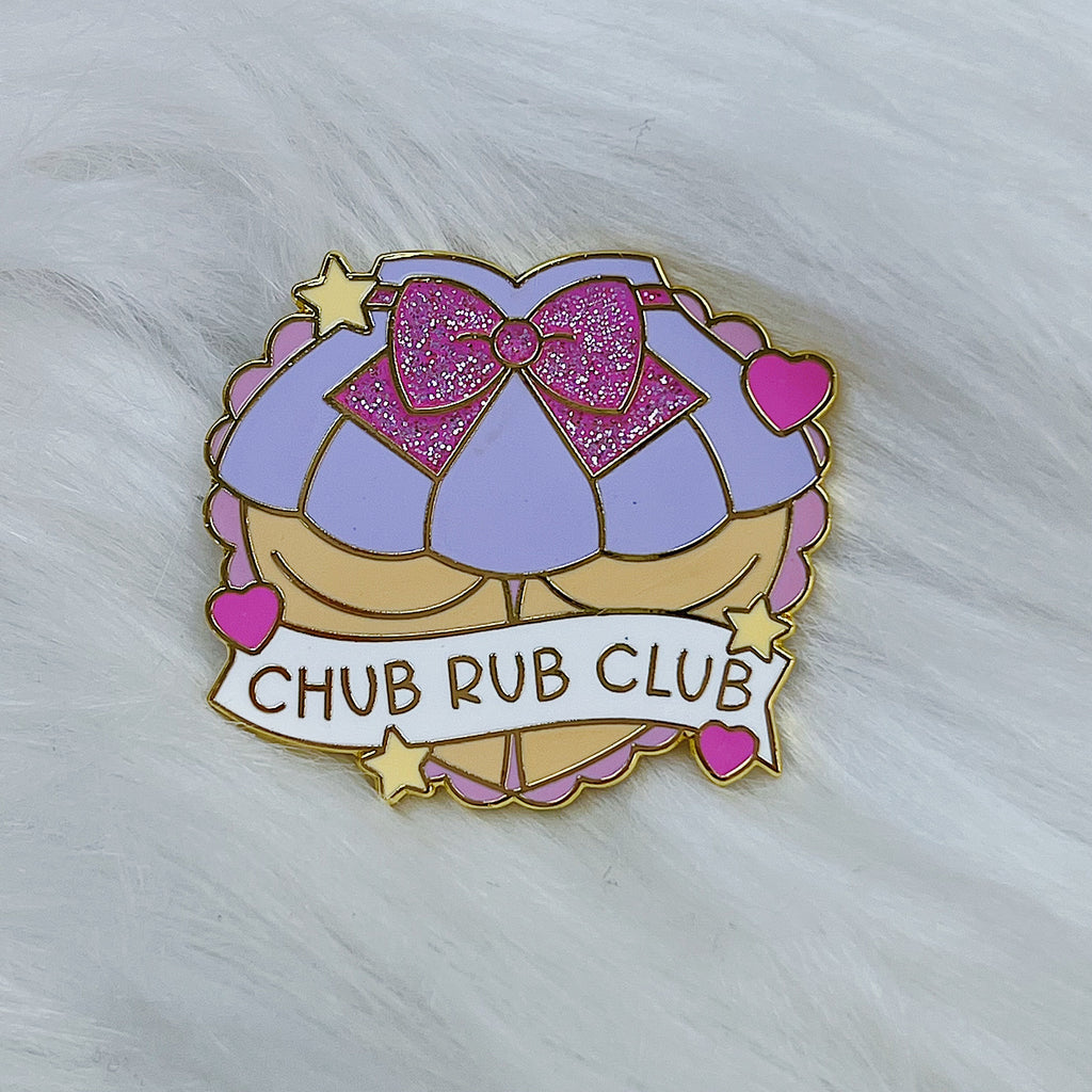 Chub Rub Club Enamel Pin | Gold Plated | Choose your Skin Tone