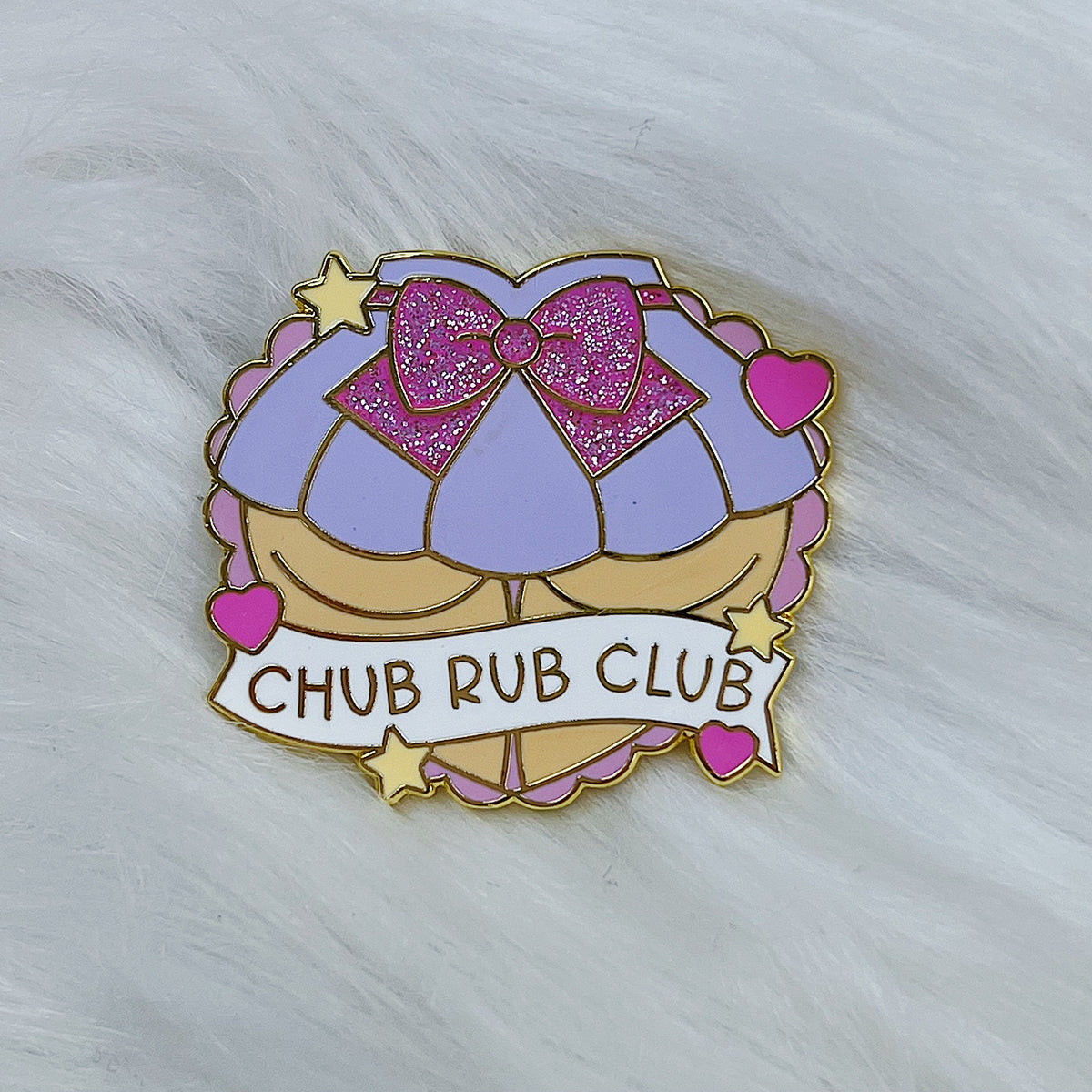 Chub Rub Club Enamel Pin | Gold Plated | Choose your Skin Tone