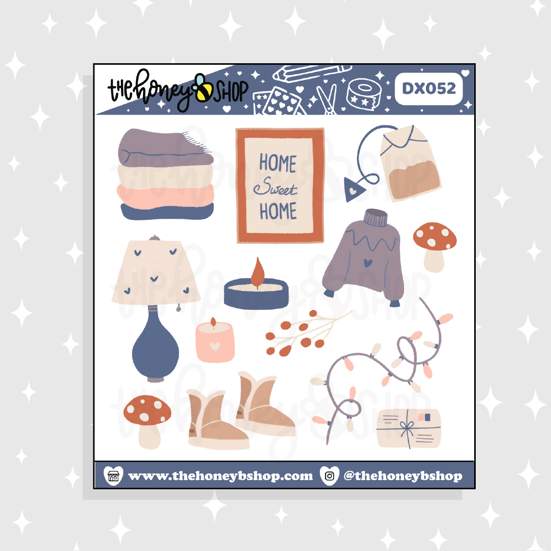 Home For Winter Deco Doodle Sticker