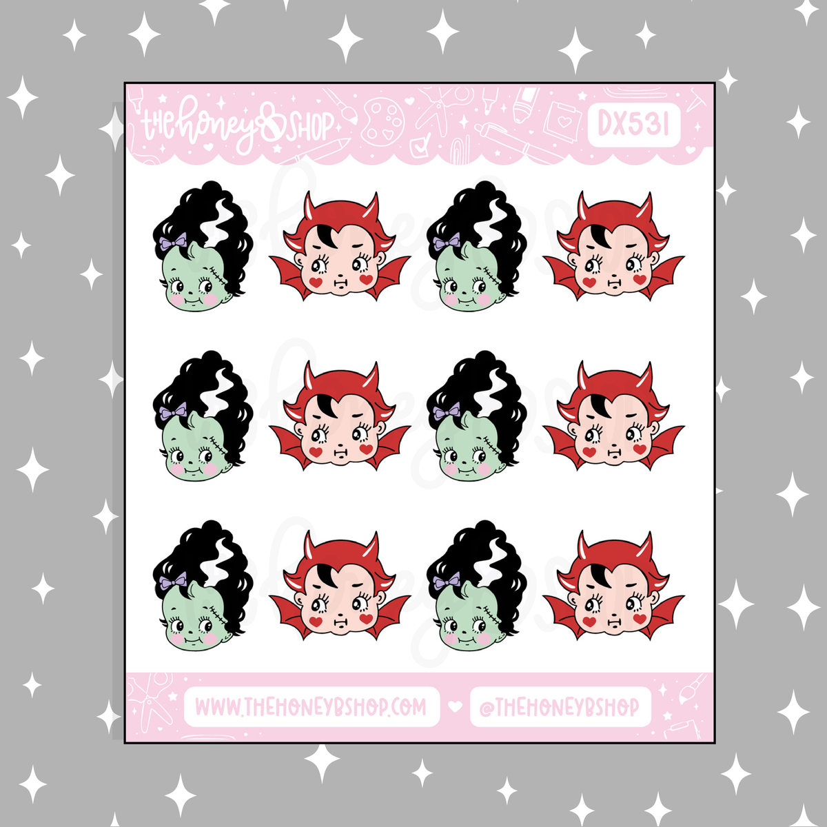 Spooky Kewpies Doodle Sticker