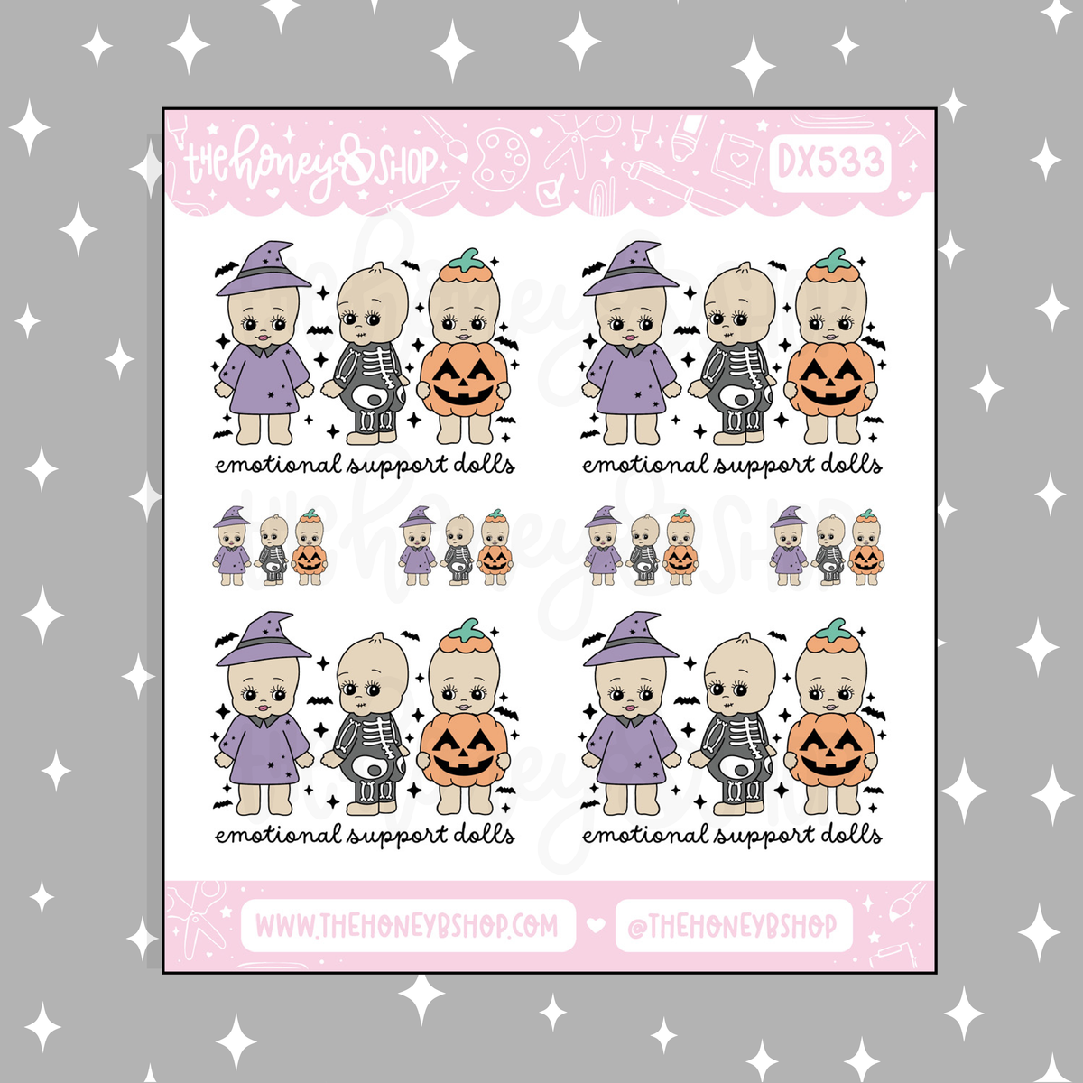 Emotional Support Dolls Doodle Sticker