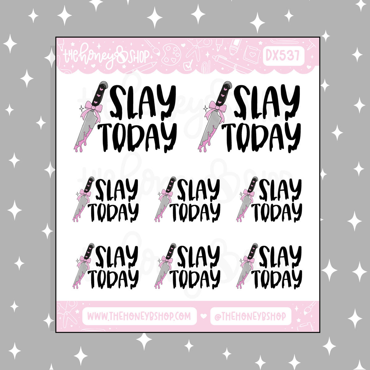 Slay Today Doodle Sticker