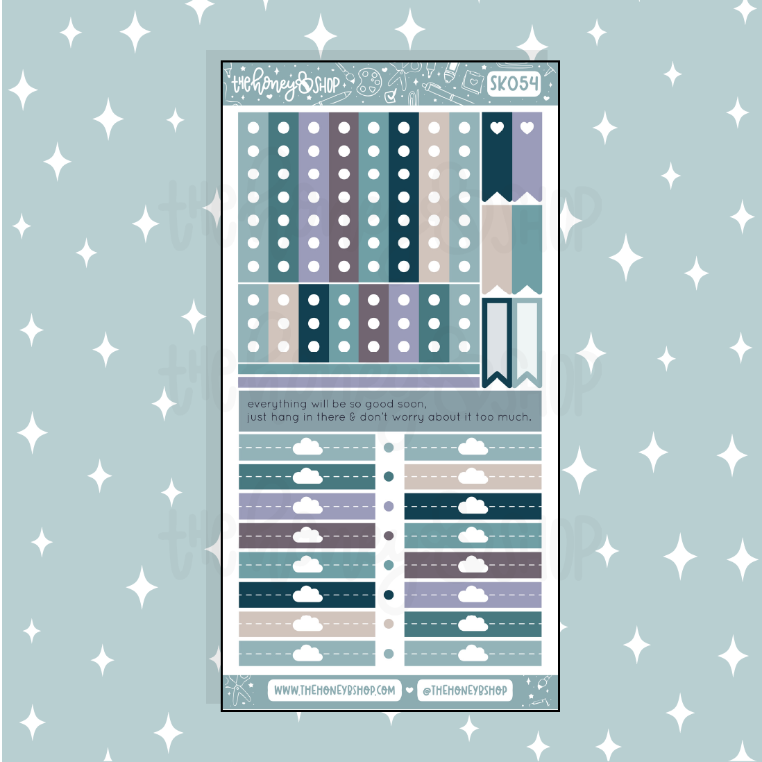 Showers Checklists + Headers Doodle Sticker | A La Carte