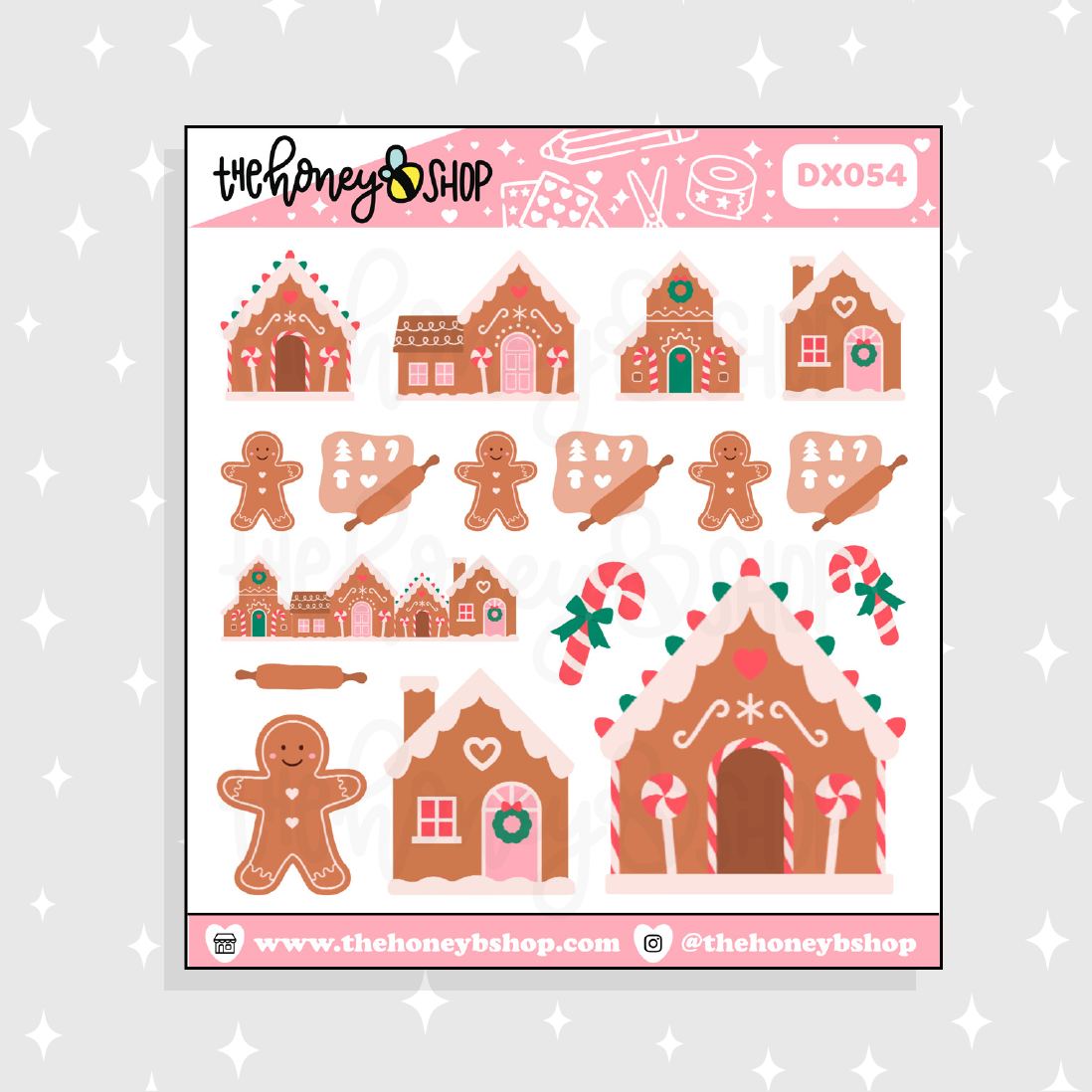 Gingerbread House Deco Doodle Sticker
