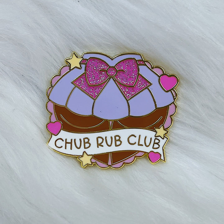 Chub Rub Club Enamel Pin | Gold Plated | Choose your Skin Tone