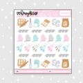 Herramientas y suministros para hornear Doodle Pegatina