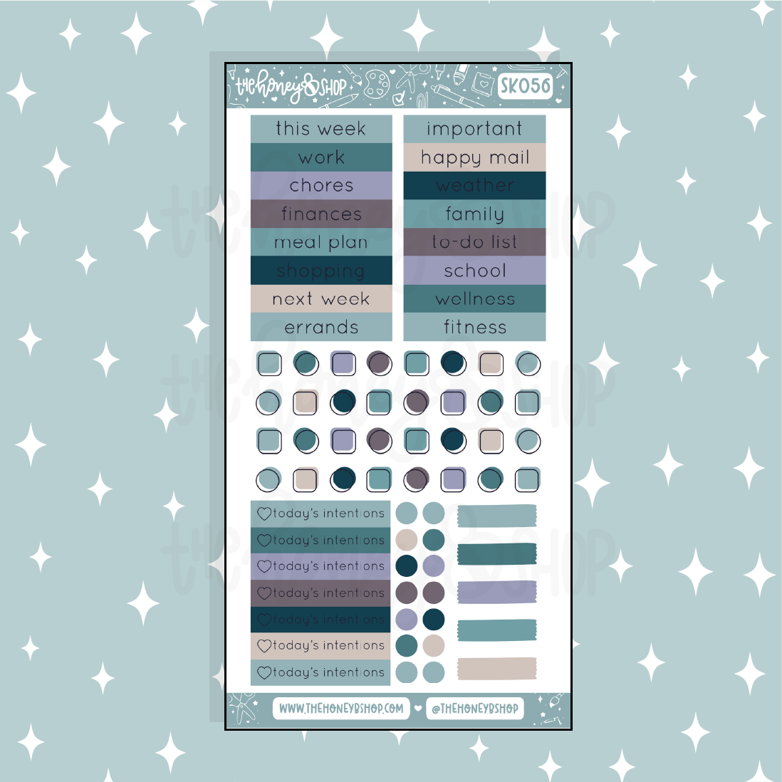 Showers Headers + Bullet Points Doodle Sticker | A La Carte