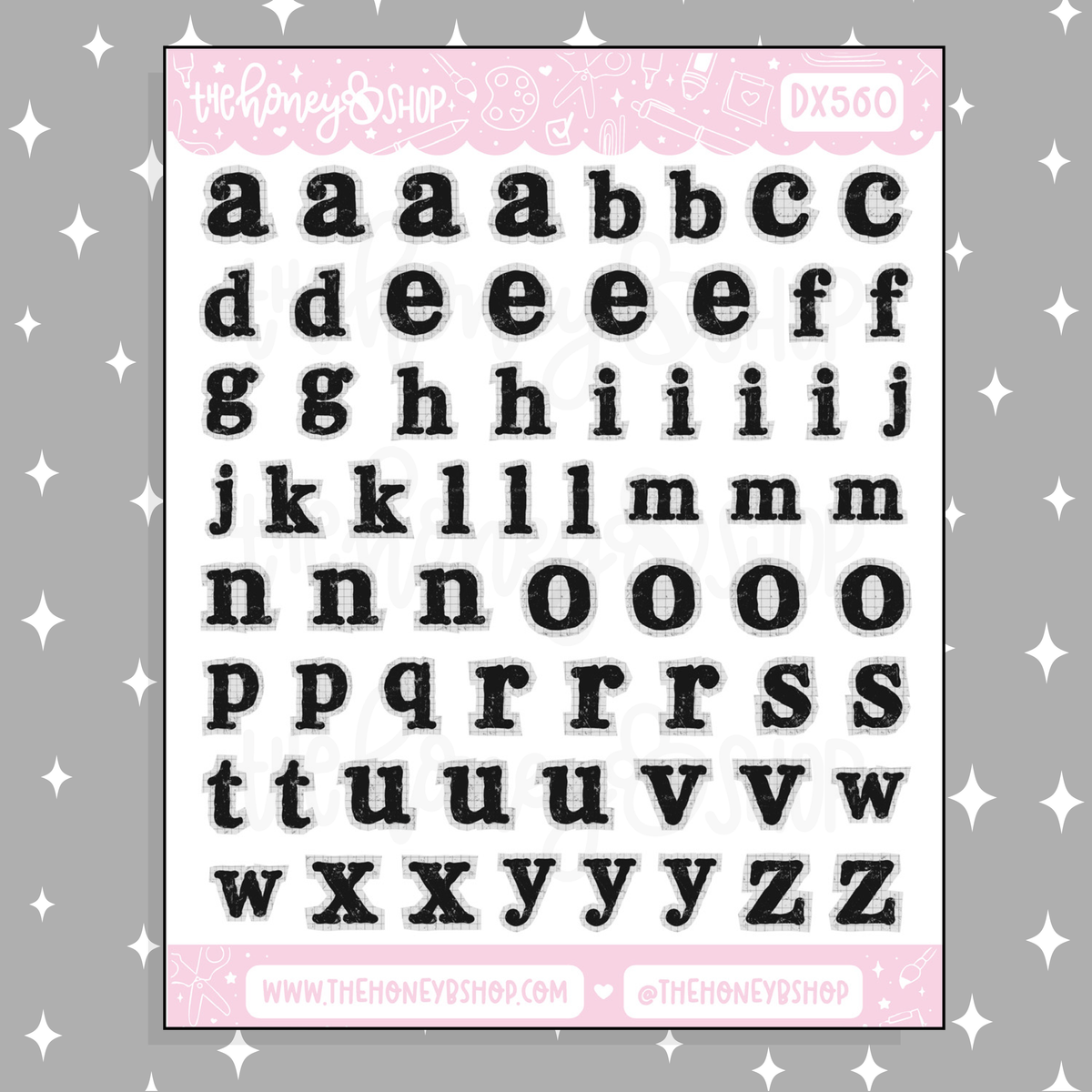 Newspaper Ransom Letters Alphabet Doodle Sticker