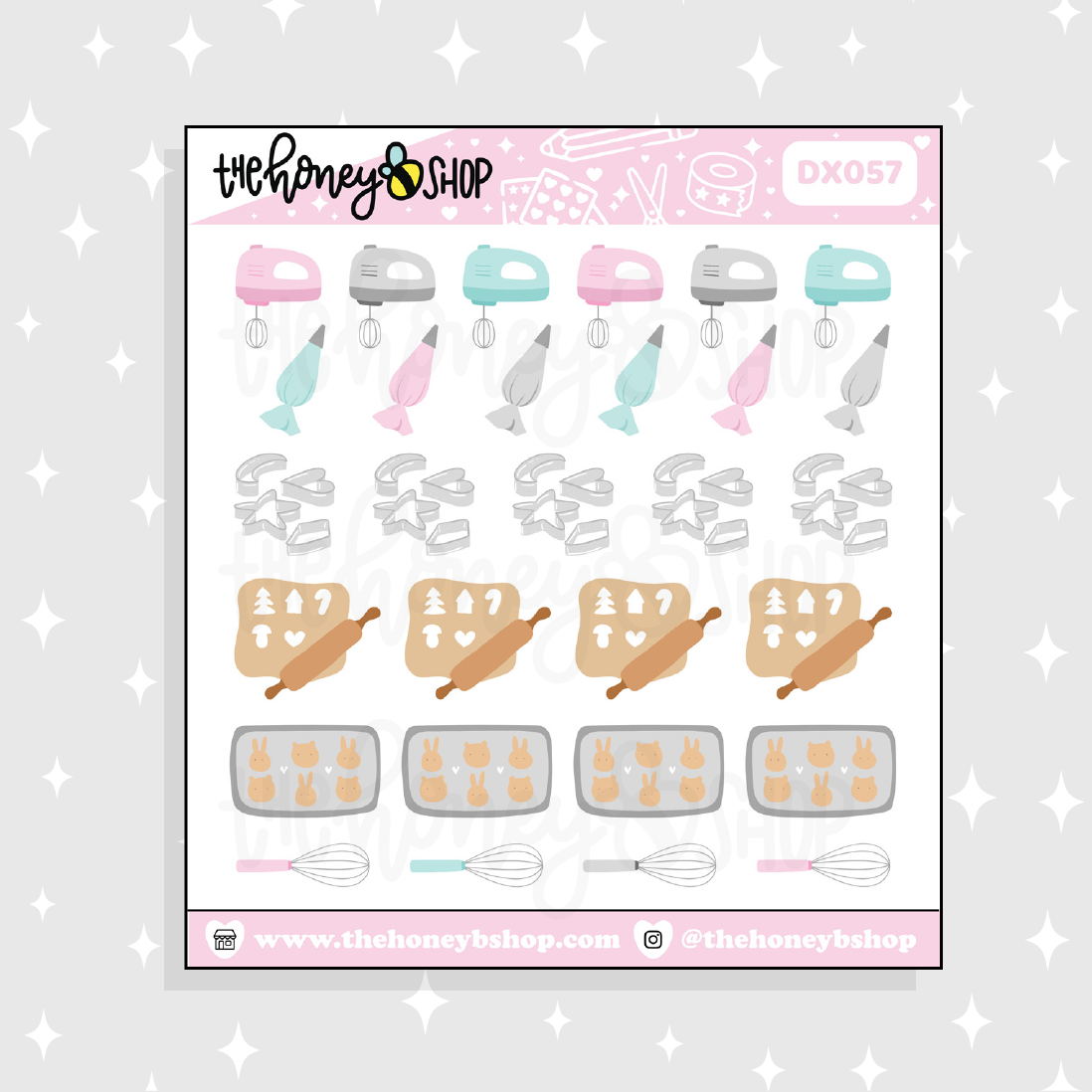 Baking Cookies Tools Doodle Sticker – TheHoneyBShop