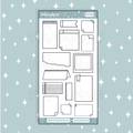 Etiqueta engomada del Doodle de las cajas de Bujo de las duchas | A la carta