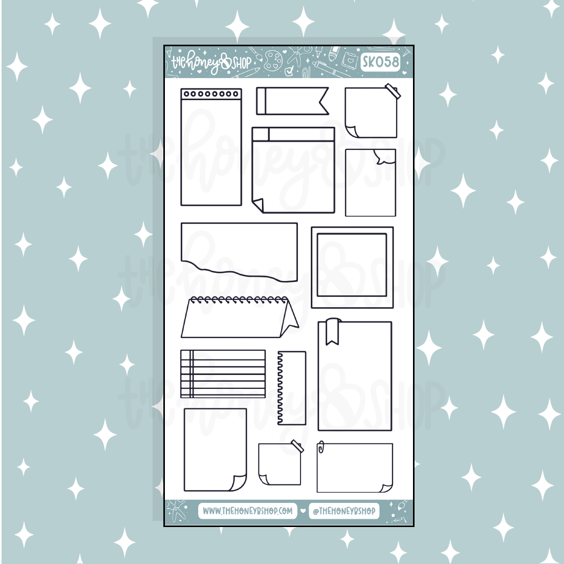 Showers Bujo Boxes Doodle Sticker | A La Carte