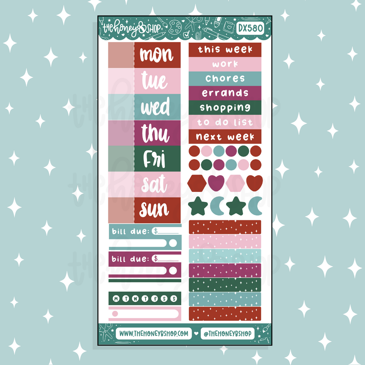 Cozy Christmas Functional + Date Headers Doodle Sticker | November Patreon