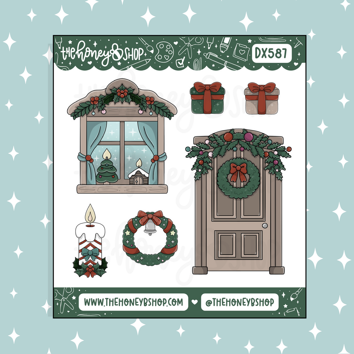Cozy Christmas Deco Doodle Sticker | November Patreon