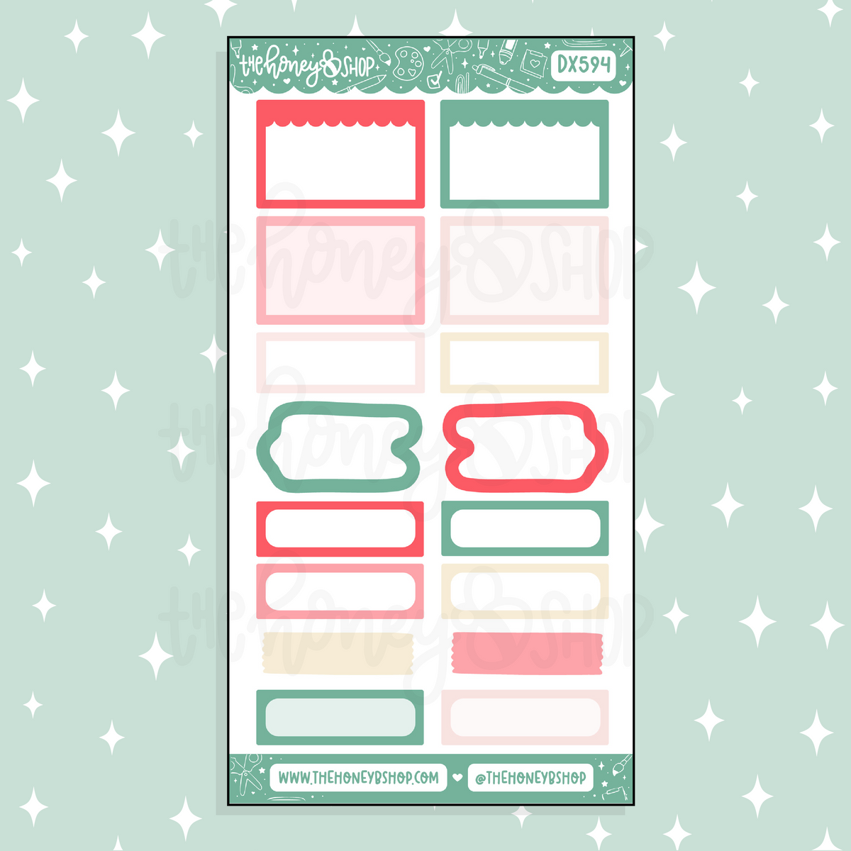 Christmas Frames Half Boxes Doodle Sticker