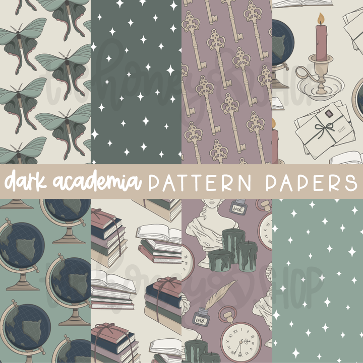 Dark Academia | Deluxe Digital Babe Box - Printable Stickers &amp; Clipart