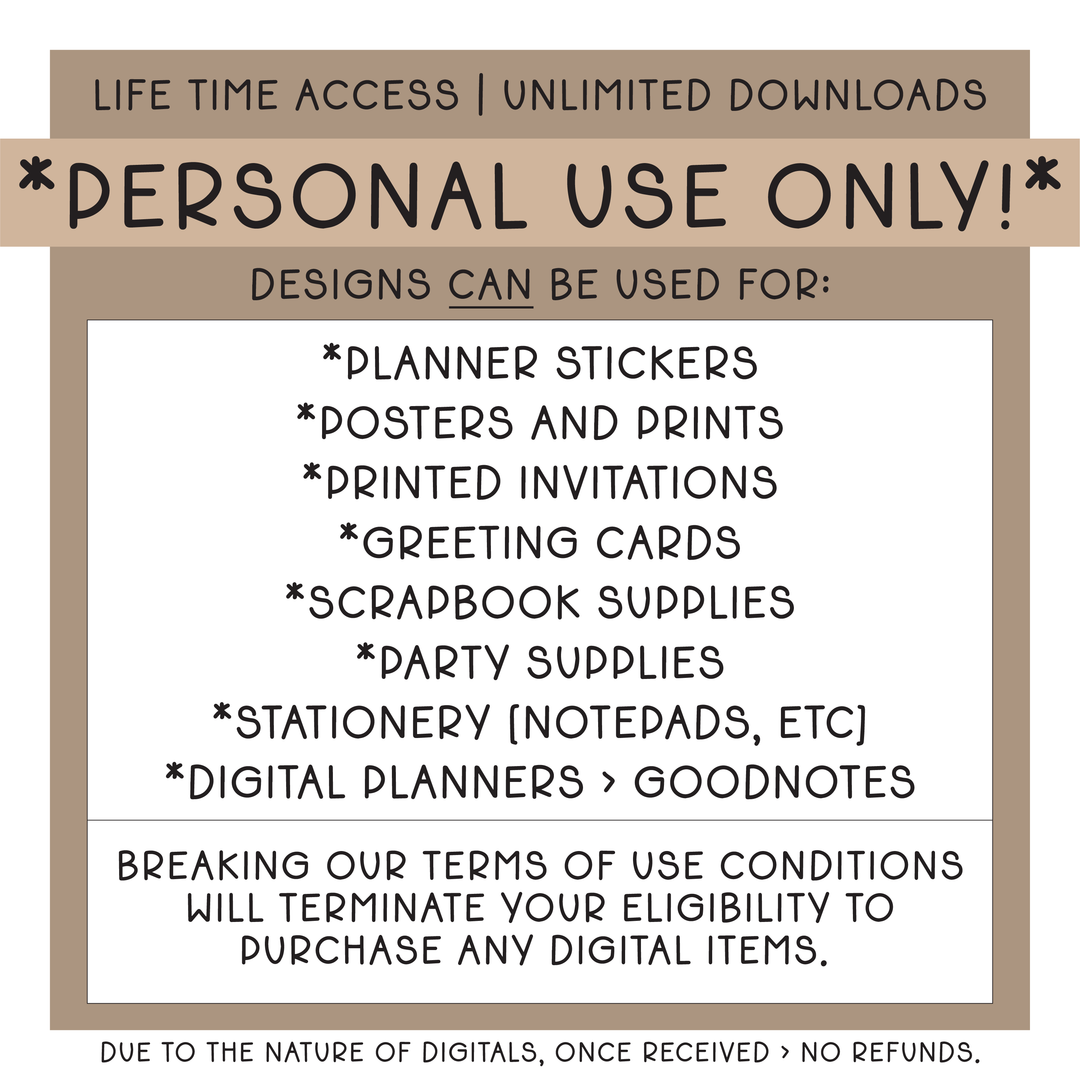 Beary Cafe | Deluxe Digital Babe Box - Printable Stickers &amp; Clipart