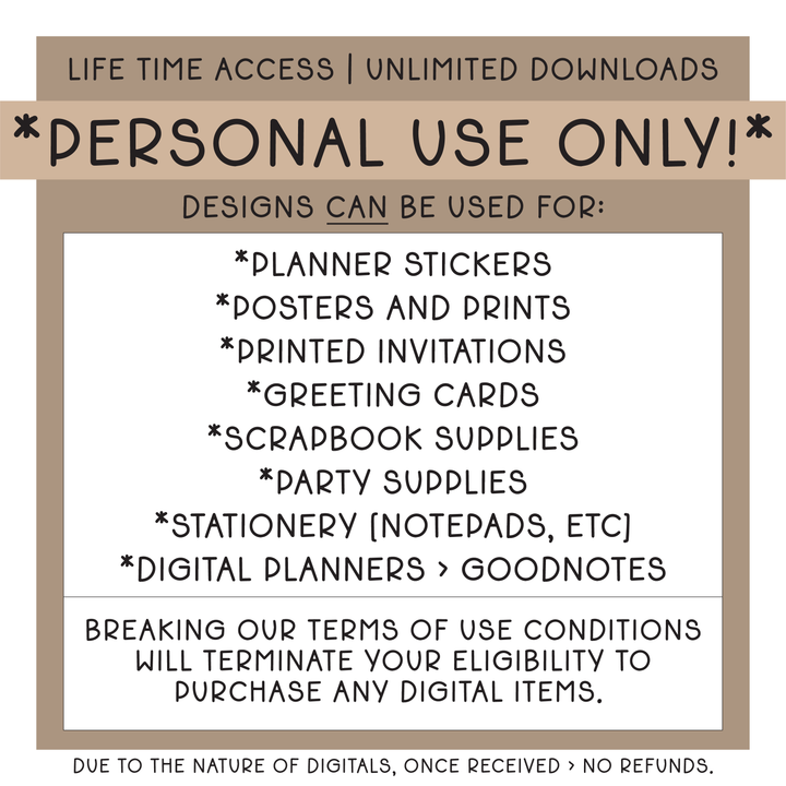 Beary Cafe | Deluxe Digital Babe Box - Printable Stickers &amp; Clipart