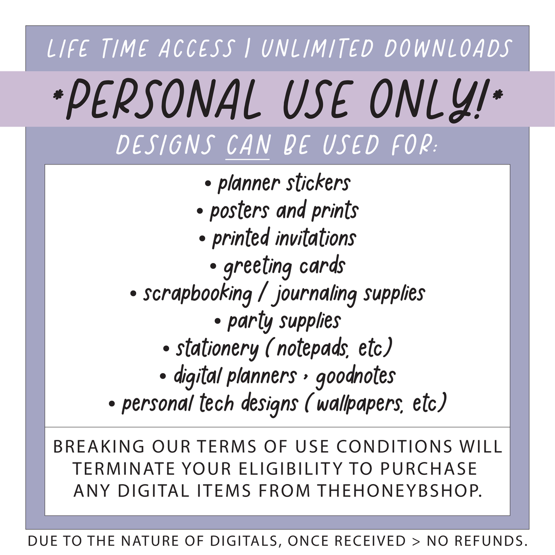 Lavender Dreams | Deluxe Digital Babe Box - Printable Stickers &amp; Clipart