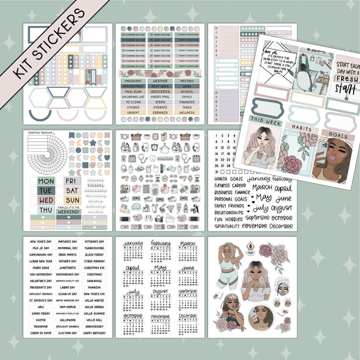 Reset | Deluxe Digital Babe Box - Printable Stickers &amp; Clipart